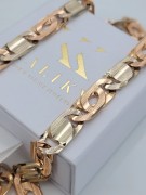 Vintage rose 585 14k gold diamond cut bracelet cb040rw