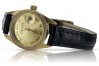 Жълта 14k златна дама Rolex стил Geneve часовник lw078ydg