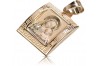 "Luxurious 14K Rose Gold Mary Medallion Icon Pendant" pm001r