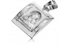 "Stunning Mary Medallion Icon Pendant in 14k White Gold" pm001w