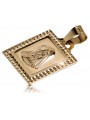 Медальон с иконой Марии, сделанный из розового золота 14k 585 pm002r