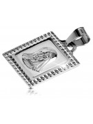 "Médaille de Marie en Or Blanc 14k 585 pour Collier" pm002w