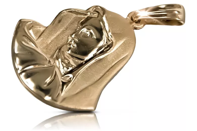 "Медальон-икона Марии из розового золота 14к 585" pm003r