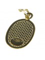 Médaille d’or jaune italienne Mary icône pendentif pm020