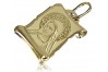 Италианско жълто злато Мери медальон икона висулка pm021