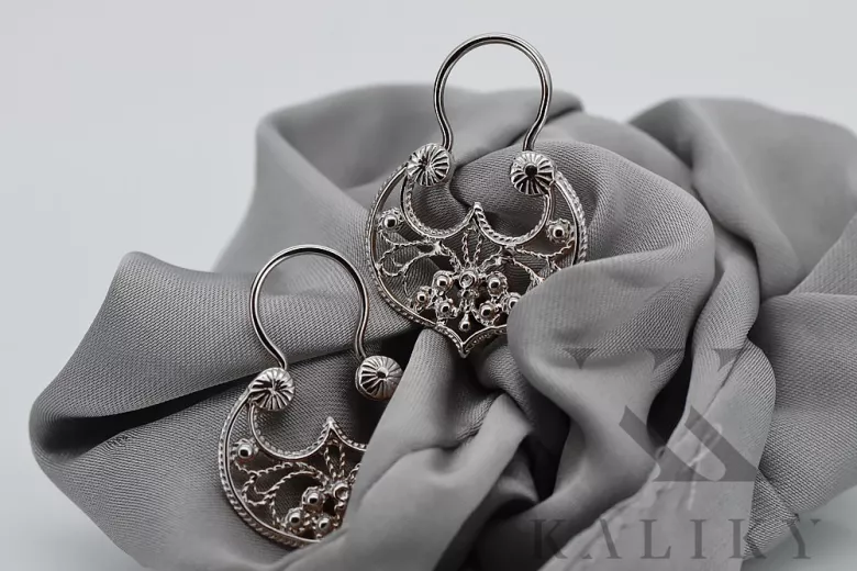 silver 925  Vintage earrings ven022s