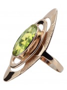 Exklusiver 14 Karat Vintage-Roségold Peridot Ring, Modell  vrc189