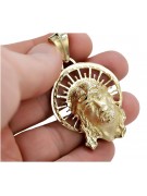 Amarillo 14k oro Jezus medallón icono colgante pj008y