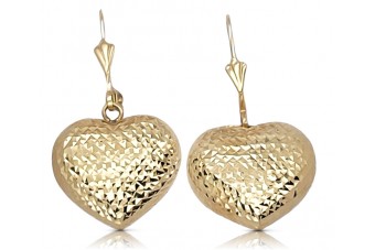 copie de boucles d'oreilles italiennes en or avec or jaune 14 carats 585 perles cen039y