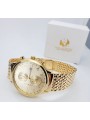 Złoty zegarek 14k 585 z bransoletą męski Geneve mw005ydy&mbw013yo
