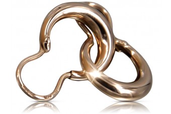 Design Vintage Gipsy: Boucles d'oreilles en or rose 14 carats d'origin pas de pierres ven004