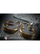 "Vintage Gipsy 14K 585 Rose Gold Earrings without Stones" ven004