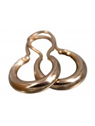 Design Vintage Gipsy: Boucles d'oreilles en or rose 14 carats d'origin pas de pierres ven004