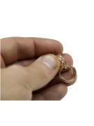 Винтажное розовое золото 14К - серьги в стиле хуп без драгоценных камней. ven005