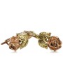 "Cercei original vintage cu design de trandafir, realizati din aur roz 14k Fără pietre" ven010ry