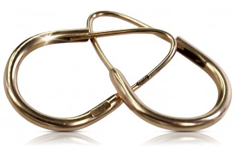 Schicke Vintage Hoops Ohrringe aus 14K 585 Roségold  ven021
