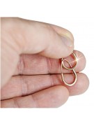 "Vintage 14k 585 Roségold Hoops Ohrringe, Keine Steine" ven016