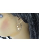 silver rose gold plated Gipsy earrings ven024rp
