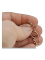 "Vintage 14K 585 Rose Gold Leaf Earrings - Original and Stoneless" ven032