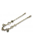 Amarillo italiano 14k 585 oro charms pulsera cb112yw