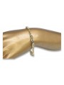 Gelb weiß Italienisch 14 Karat Gold Fancy Armband cb148yw