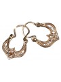 "No Stones Gipsy Earrings in Vintage Rose Pink 585 Gold" ven041