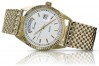 копія чоловічого золотого годинника з браслетом 14k 585 Geneve mw013ydbc&mbw013y