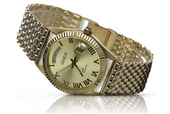 Reloj de hombre en oro amarillo 585 de 14 quilates Geneve mw013ydg&mbw013y