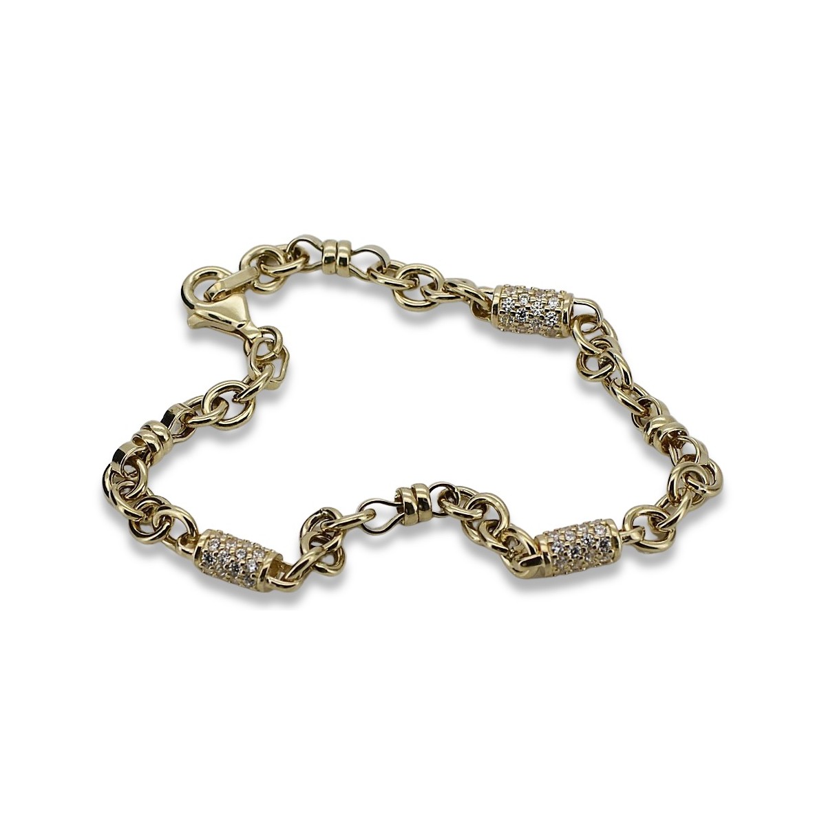 Bracelet en or jaune 14 carats ★ https://zlotychlopak.pl/fr/ ★ Or 585 333 Pas cher