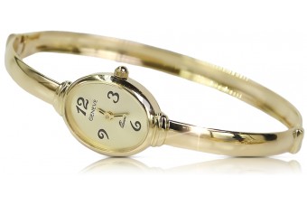 Jaune italien 14k 585 montre dame or Geneve Lady Gift lw015y