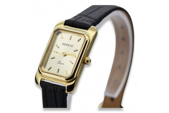 Жовтий жіночий годинник Geneve із золота 14k 585 проби lw003y