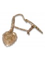 Boucles d'oreilles feuille ancienne en or rose 14 carats 585, Pas de pierres ven148