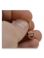 Винтажное розовое золото 14k 585 без камней для элегантных серёг-кольц ven149