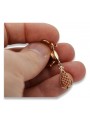 Keine Steine 14k 585 Gold Vintage Blatt Ohrringe in Roségold ven151