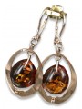 Russian rose Soviet gold vintage antique Amber earrings