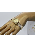 Złoty zegarek z bransoletą damską 14k Geneve lw078ydg&lbw004y19cm