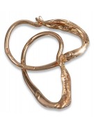 "Vintage 14K 585 Gold Leaf Earrings in Rose Pink - No Stones" ven092