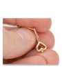 "Original Vintage 14K Rose Gold Heart Earrings Without Stones" ven102