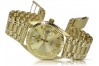 Reloj de hombre en oro amarillo 585 de 14 quilates Geneve mw013ydg&mbw006y