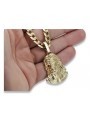 Colgante Jezus de oro amarillo de 14k con cadena elegante pj004y20&cc099y55
