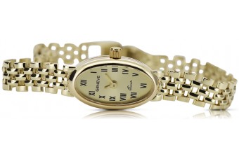 Yellow 14k gold lady Geneve watch Gift lw095y