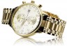 Yellow 14k gold men's watch Geneve wristwatch mw005ydy&mbw012y