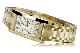 Итальянское желтое 14k золото мужские часы Geneve mw089y