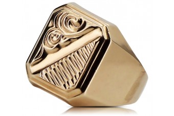 Мужское золотое кольцо из красного золота 14к 585 пробы vsn064