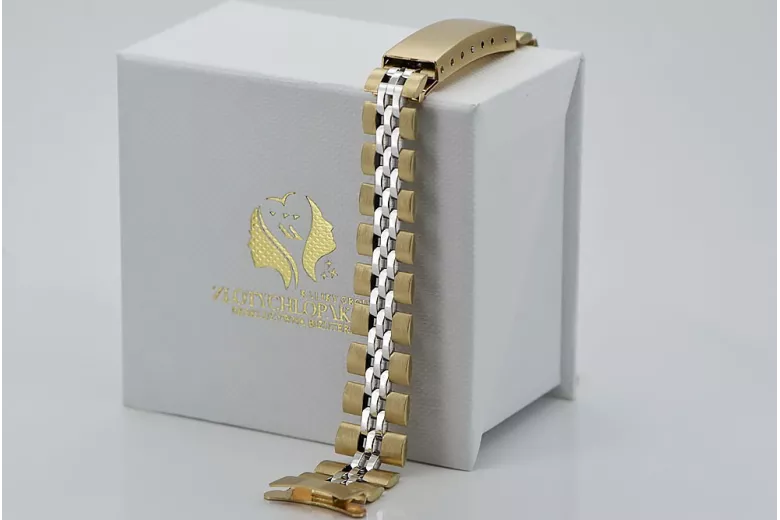 Желтый розовый золотой браслет ★ russiangold.com ★ Золото 585 333 Низкая цена