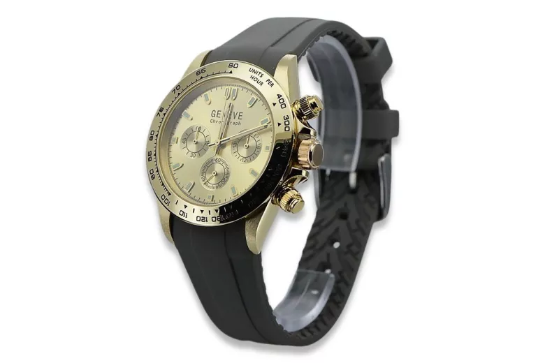 Złoty zegarek męski damski 14k 585 Geneve styl Rolex mw014ydy