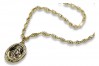 Médaillon de la Mère de Dieu & Chaîne en or serpent 14k pm006y&cc076y