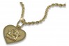 copia de medallón de oro de Dios con cadena Corda 14k 585 pm005y&cc019y