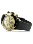 копие на мъжки дамски златен часовник 14k 585 Geneve style Rolex mw014y