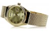 Złoty zegarek z bransoletą męski unisex 14k 585 Geneve mw013ydg&mbw014yo